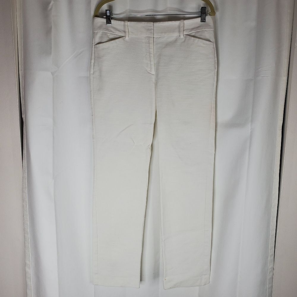 Ann Taylor Factory‎ White Signature Dress Pants (Size 6)